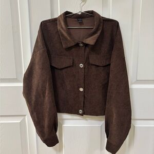 Brown Corduroy Women's Jacket